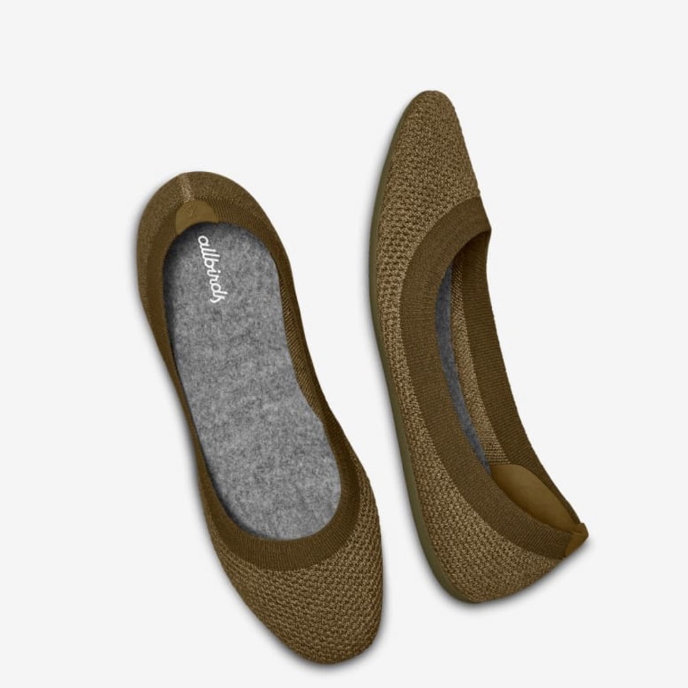 Allbirds Tree Breezers Ballet Flats Olive Green